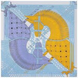 Horse Print Luxury Silk Scarf Shawl 130cm